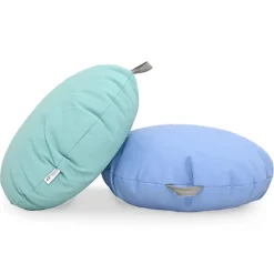 Mini Round Pouf with Handle - Set of 2