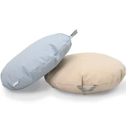 Mini Round Pouf with Handle - Set of 2