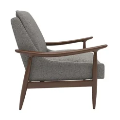 Mira Wood Arm Upholstered Lounge Chair