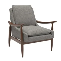 Mira Wood Arm Upholstered Lounge Chair