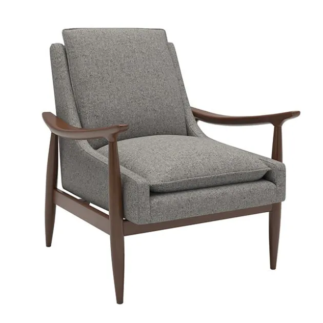 Mira Wood Arm Upholstered Lounge Chair