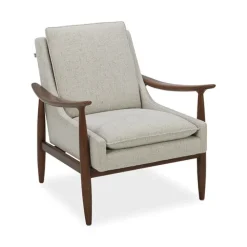 Mira Wood Arm Upholstered Lounge Chair