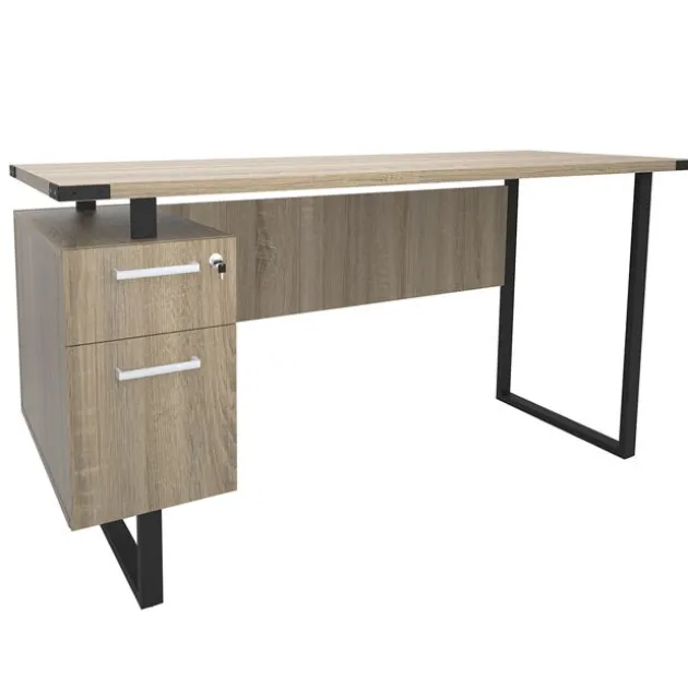 Mirella SOHO Desk with Built-In Pedestal