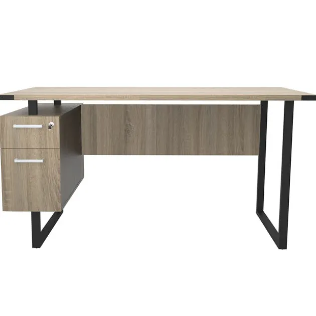 Mirella SOHO Desk with Built-In Pedestal