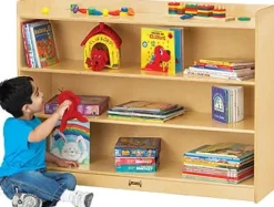 Mobile Adjustable Bookcase with Lip (35-1/2'' H)