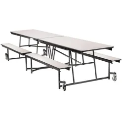 Mobile Bench Cafeteria Tables