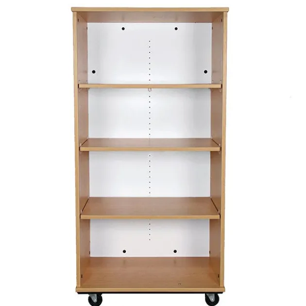 Mobile Bookcase with Dry Erase Back (30" W x 23" D x 60" H)