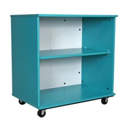 Mobile Bookcase with Dry Erase Back (36" W x 23" D x 36" H)