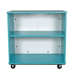 Mobile Bookcase with Dry Erase Back (36" W x 23" D x 36" H)
