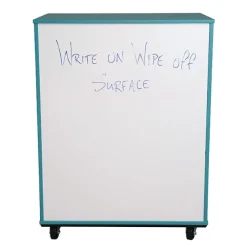 Mobile Bookcase with Dry Erase Back (36" W x 23" D x 48" H)