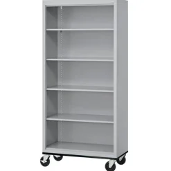 Mobile Bookcase w/5 Shelves (78'' H)