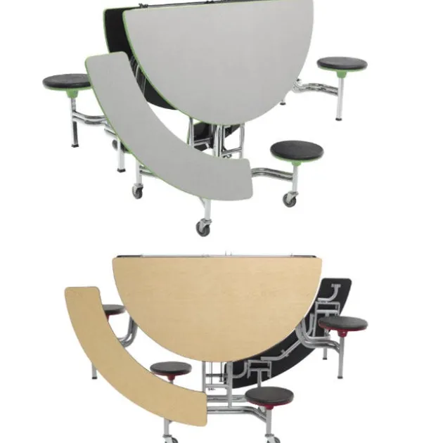 Mobile Cafeteria Round Stool & Bench Table