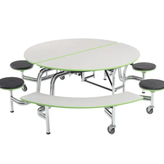 Mobile Cafeteria Round Stool & Bench Table
