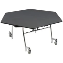 Mobile EasyFold Tables with Hexagon Top
