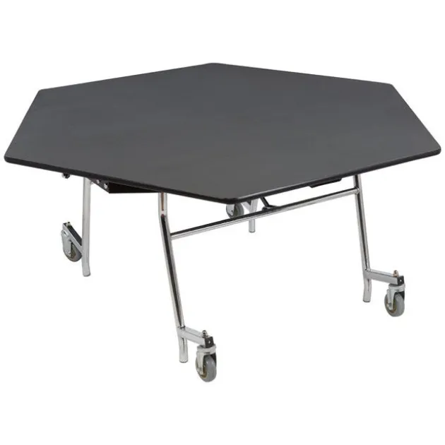 Mobile EasyFold Tables with Hexagon Top