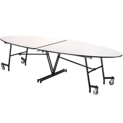 Mobile Elliptical Cafeteria Tables