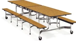Mobile Folding Bench Cafeteria Tables