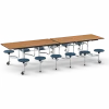 Mobile Folding Stool Cafeteria Tables