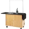 Mobile Lab Table W/ Drop Leaf Extensions