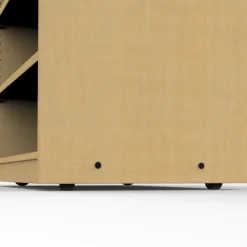 Mobile Laminate Bookcase with Shelves