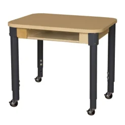 Mobile Laminate Desk with Adjustable Legs (24'' x 18'' Rectangle)