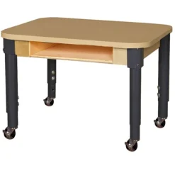 Mobile Laminate Desk with Adjustable Legs (24'' x 18'' Rectangle)