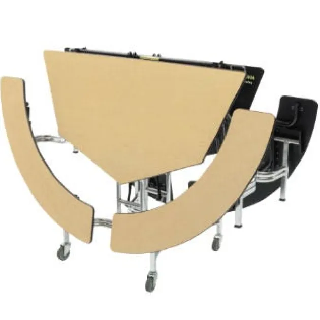 Mobile Octagonal Cafeteria Table with Benches