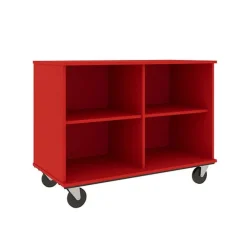 Mobile Open Divided Storage Cabinet