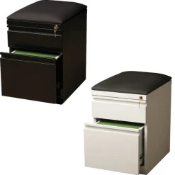 Mobile Pedestal File Drawers with Seat Cushion