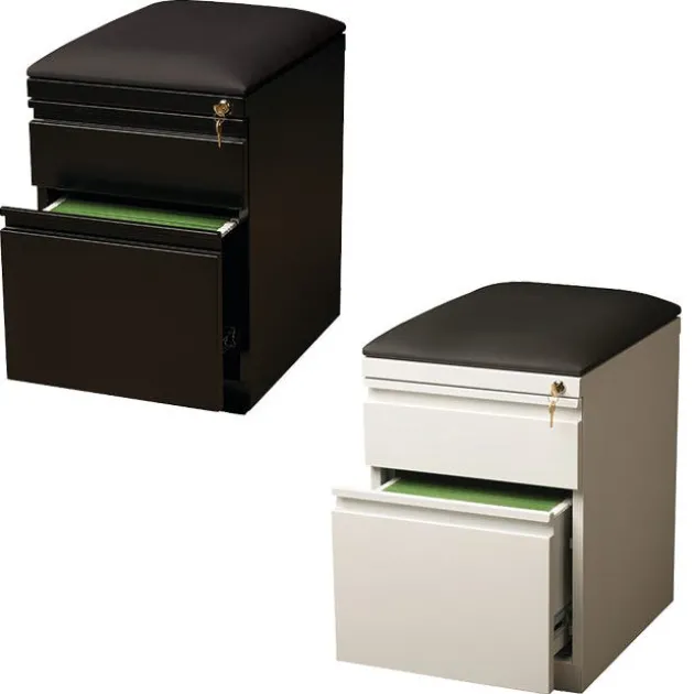 Mobile Pedestal File Drawers with Seat Cushion