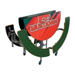 Mobile Round Cafeteria Tables with Benches
