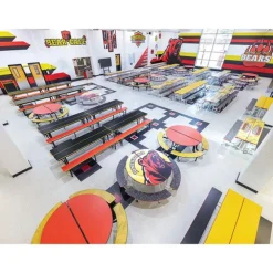 Mobile Round Cafeteria Tables with Benches