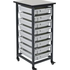 Mobile Single Row Bin Storage Unit