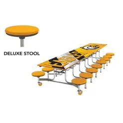 Mobile Stool Cafeteria Tables