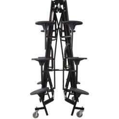 Mobile Stool Cafeteria Tables - Powder Coat Frame