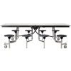 Mobile Stool Cafeteria Tables - Chrome Frame