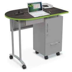 Mobile Teacher Standing Height Workstation II