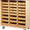 Mobile Tote Tray Storage Cabinets