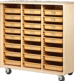 Mobile Tote Tray Storage Cabinets