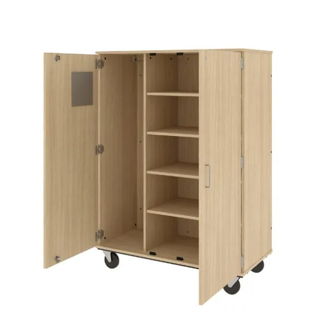 Mobile Wardrobe/Shelf Combo Storage Unit
