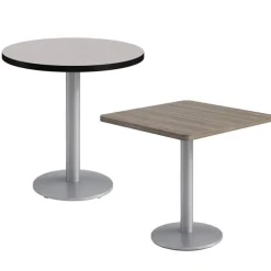 Mode Cafe Tables w/ Single Round Silver Base