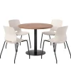 Mode Cafe Table with Four Lola Stack Chairs