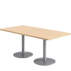 Mode Cafe Table w/ Silver Round Base (36'' x 72'' Rectangle)