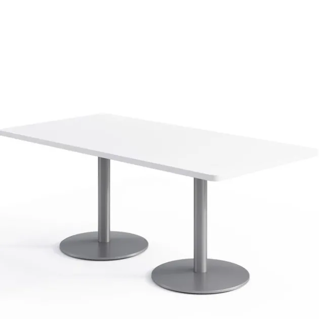 Mode Cafe Table w/ Silver Round Base (36'' x 72'' Rectangle)