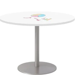 Mode Dry Erase Cafe Tables w/ Silver Round Base