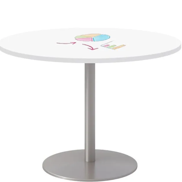 Mode Dry Erase Cafe Tables w/ Silver Round Base