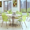 Mode Dry Erase Rectangular Bar Height Cafe Table w/ Silver Round Base (36'' x 72'' Rectangle)