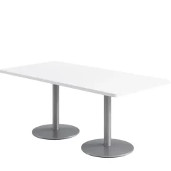 Mode Dry Erase Rectangular Counter Height Cafe Table w/ Silver Round Base (36'' x 72'' Rectangle)