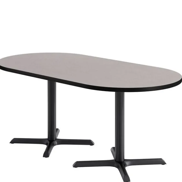 Mode Racetrack Bar Height Café Tables w/ Black X-Base