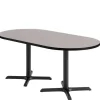 Mode Racetrack Cafe Table w/ Black X-Base